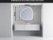 Specchio da bagno LED di forma irregolare J222 #5