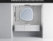 Specchio da bagno LED di forma irregolare J223 #5