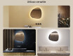 Specchio da bagno LED di forma irregolare 54x54cm su šaltu LED apšvietimu 7000K, šiltu apšvietimu 3000K arba neutraliu apšvietimu 4500K #2