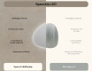 Specchio da bagno LED di forma irregolare 54x54cm su šaltu LED apšvietimu 7000K, šiltu apšvietimu 3000K arba neutraliu apšvietimu 4500K #6