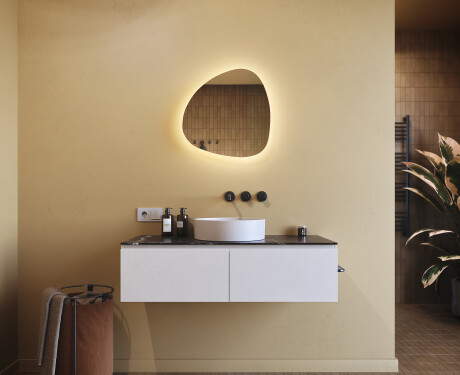 Specchio da bagno LED di forma irregolare 54x54cm su šaltu LED apšvietimu 7000K, šiltu apšvietimu 3000K arba neutraliu apšvietimu 4500K #8
