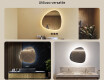 Specchio da bagno LED di forma irregolare 74x74cm su šaltu LED apšvietimu 7000K, šiltu apšvietimu 3000K arba neutraliu apšvietimu 4500K #2