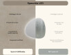 Specchio da bagno LED di forma irregolare 74x74cm su šaltu LED apšvietimu 7000K, šiltu apšvietimu 3000K arba neutraliu apšvietimu 4500K #6