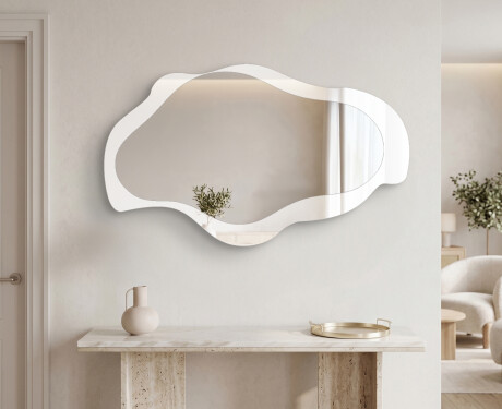 Specchio da bagno LED irregolare - Veloura - forma fluida #2