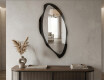 Specchio da bagno LED organico - Flévia - forma dinamica