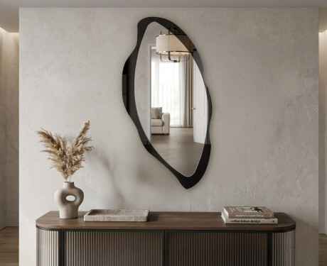 Specchio da bagno LED organico - Flévia - forma dinamica