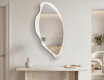 Specchio da bagno LED organico - Flévia - forma dinamica #2