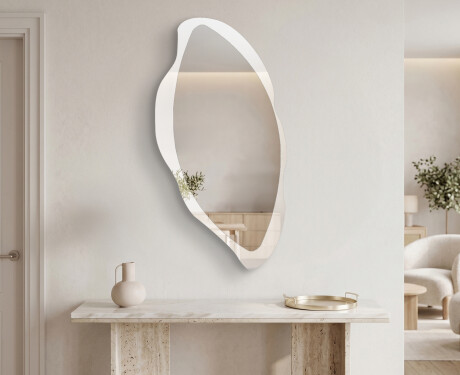 Specchio da bagno LED organico - Flévia - forma dinamica #2