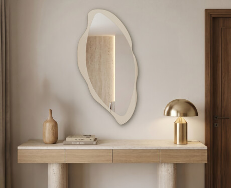 Specchio da bagno LED organico - Flévia - forma dinamica #3