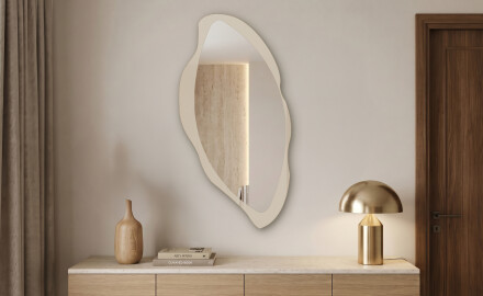 Specchio da bagno LED organico - Flévia - forma dinamica