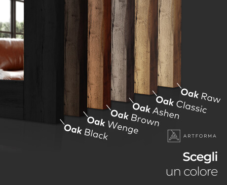 Specchio rettangolare con luce LED con cornice in legno L225 #3