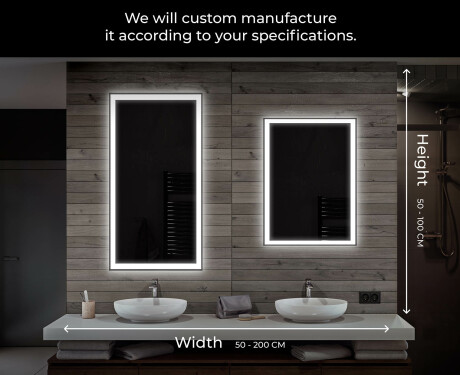 Specchio bagno retroilluminato LED L01 #7