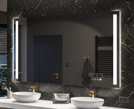 Rettangolare specchio bagno con luce LED L02 #10