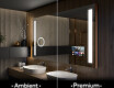 Rettangolare specchio bagno con luce LED L02