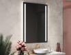 Rettangolare specchio bagno con luce LED L02