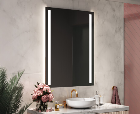 Rettangolare specchio bagno con luce LED L02