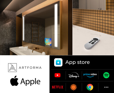 Rettangolare specchio bagno con luce LED L02 #6
