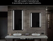Rettangolare specchio bagno con luce LED L02 #7