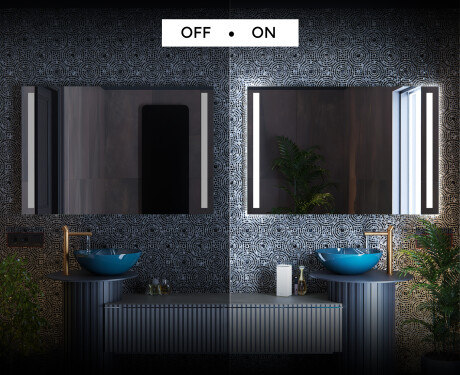 Rettangolare specchio bagno con luce LED L02 #3