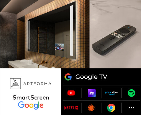 Rettangolare specchio bagno con luce LED L02 #5