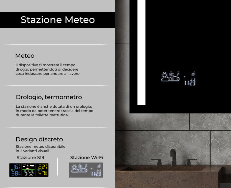 Rettangolare specchio bagno con luce LED L02 #5