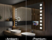 Specchio Da Bagno Con Fasce Laterali Sabbiate Retroilluminate LED Sul Permietro L06 #1