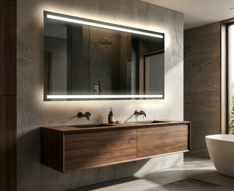 Rettangolare specchio bagno con luce LED L09