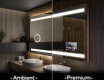 Rettangolare specchio bagno con luce LED L09