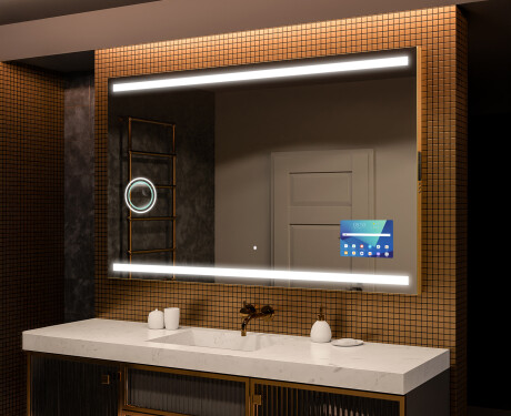 Rettangolare specchio bagno con luce LED L09