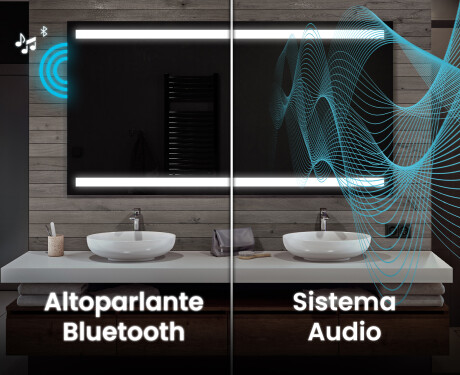 Rettangolare specchio bagno con luce LED L09 #5