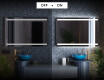 Rettangolare specchio bagno con luce LED L09 #3
