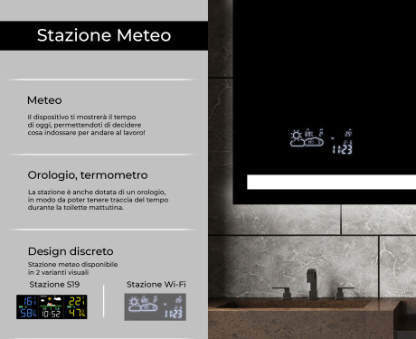 Rettangolare specchio bagno con luce LED L09 #5