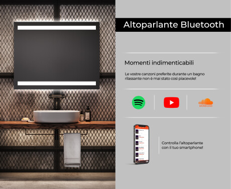 Rettangolare specchio bagno con luce LED L09 #6