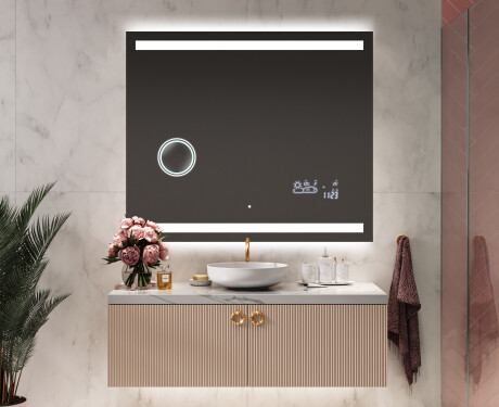 Rettangolare specchio bagno con luce LED L09 #9
