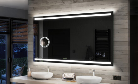 Rettangolare specchio bagno con luce LED L09