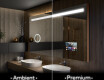 Specchio da parete moderno per bagno con luci L12