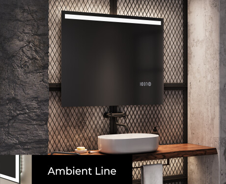 Specchio da parete moderno per bagno con luci L12 #4