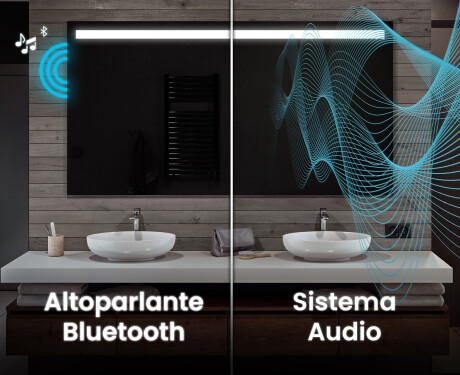 Specchio da parete moderno per bagno con luci L12 #5