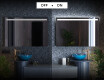 Specchio da parete moderno per bagno con luci L12 #3