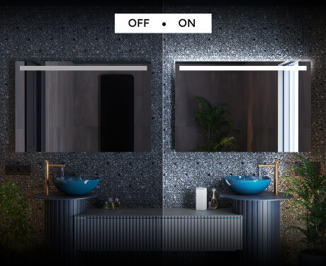 Specchio da parete moderno per bagno con luci L12 #3
