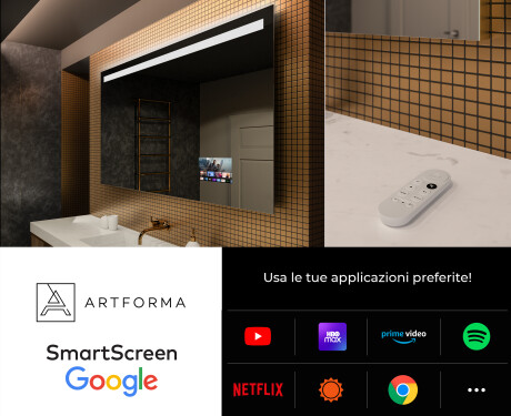 Specchio da parete moderno per bagno con luci L12 #4