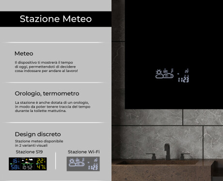 Specchio da parete moderno per bagno con luci L12 #5
