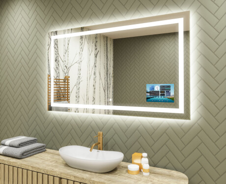 Specchio bagno retroilluminato LED L15 120x80cm - SmartScreen, DualColor