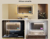 Specchio bagno retroilluminato LED L15 120x80cm - SmartScreen, DualColor #2