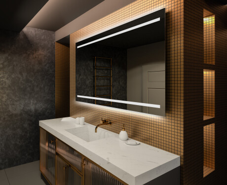 Rettangolare specchio bagno con luce LED L23