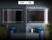 Rettangolare specchio bagno con luce LED L23 #3