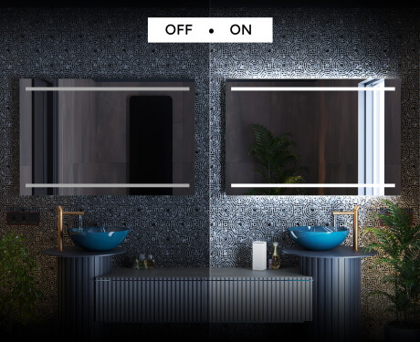 Rettangolare specchio bagno con luce LED L23 #3