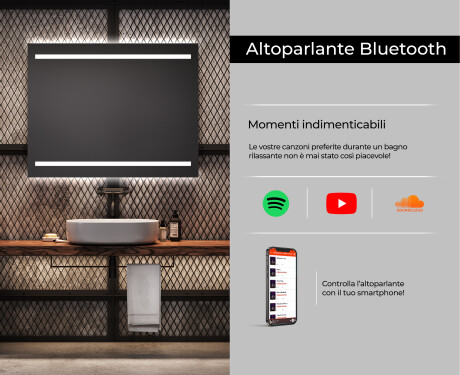 Rettangolare specchio bagno con luce LED L23 #6