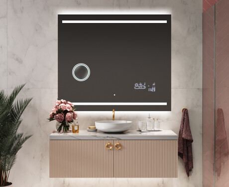 Rettangolare specchio bagno con luce LED L23 #9