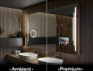 Specchio da parete moderno per bagno con luci L27 #1